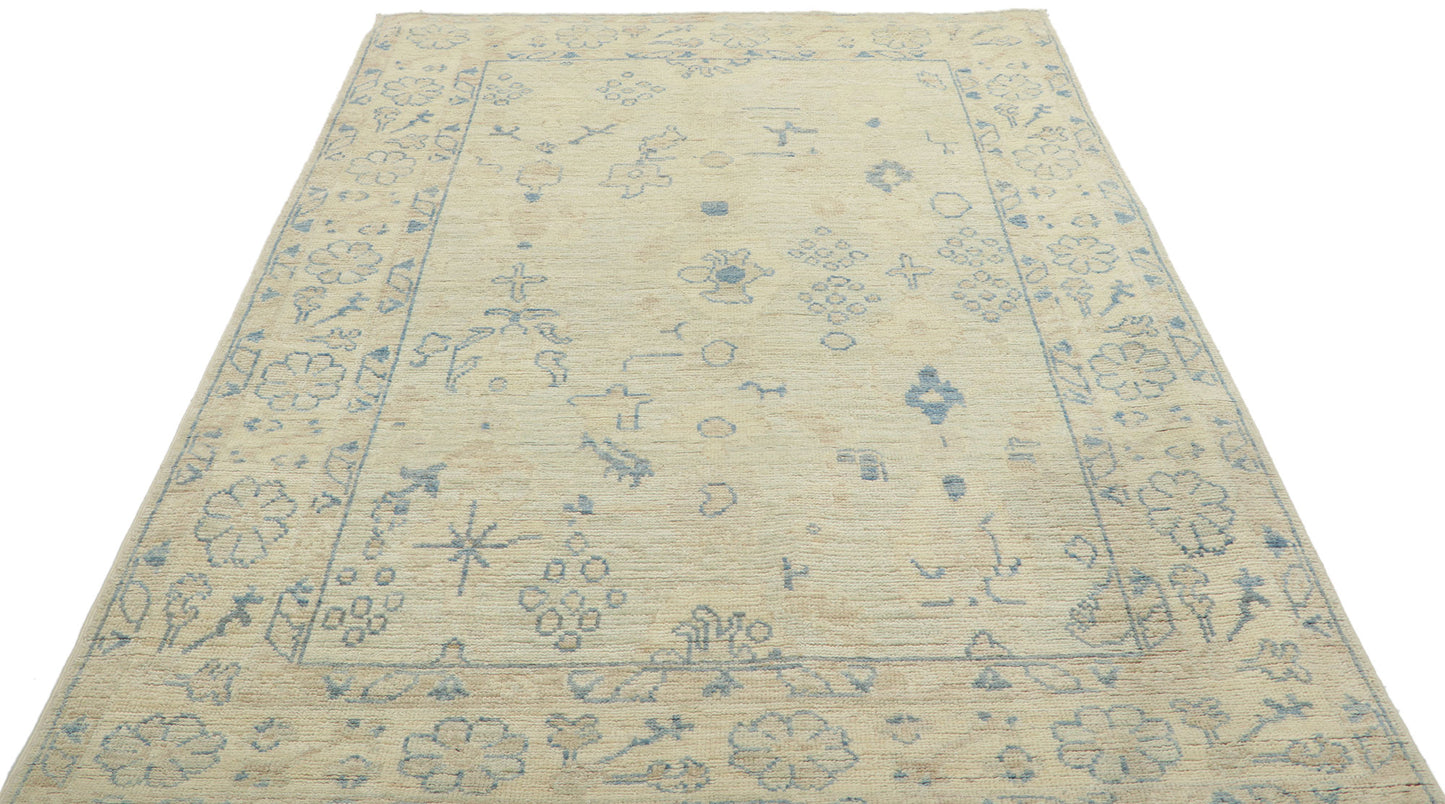 4 x 6 Colorful Pastel Oushak Rug 80882