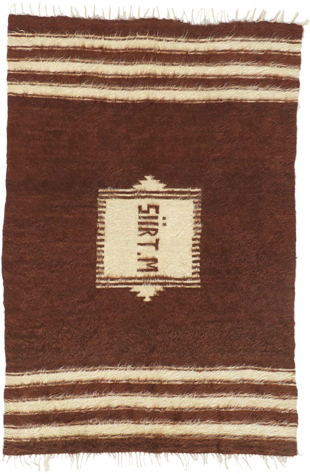 4 x 6 Turkish Angora Wool Kilim Rug 53832