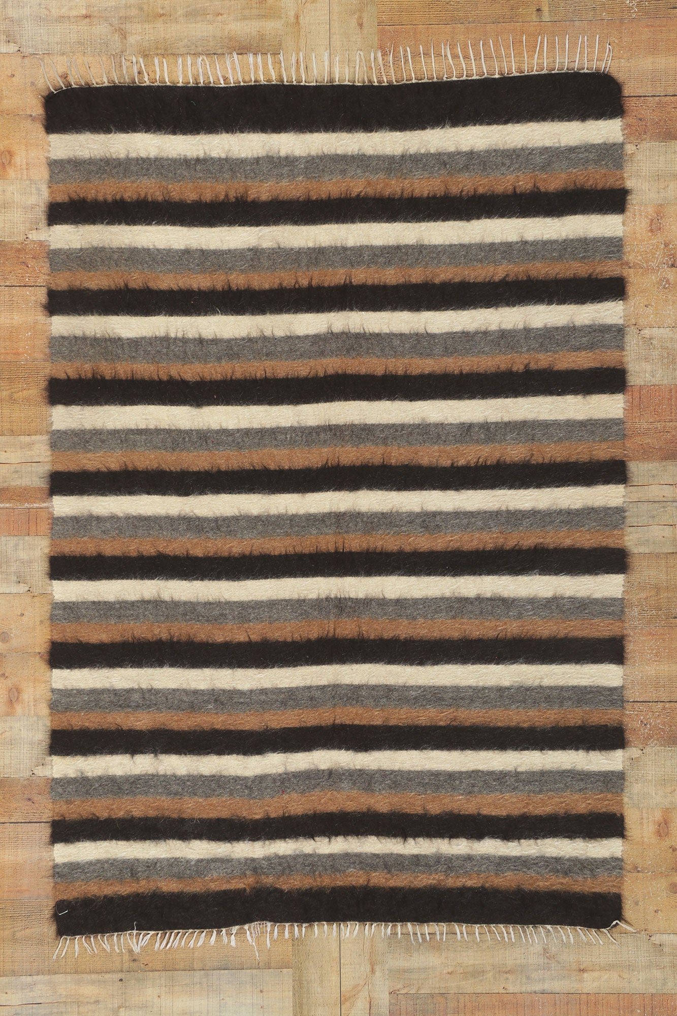 4 x 6 Turkish Angora Wool Kilim Rug 53835