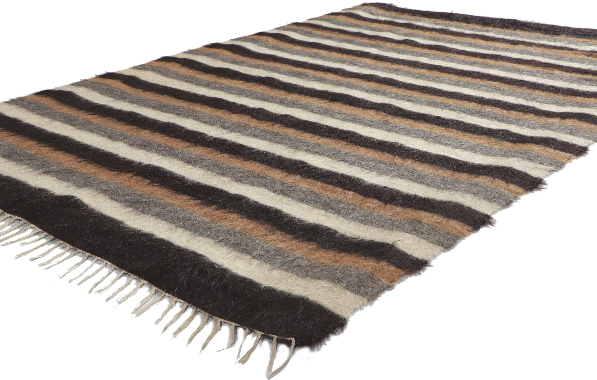 4 x 6 Turkish Angora Wool Kilim Rug 53835