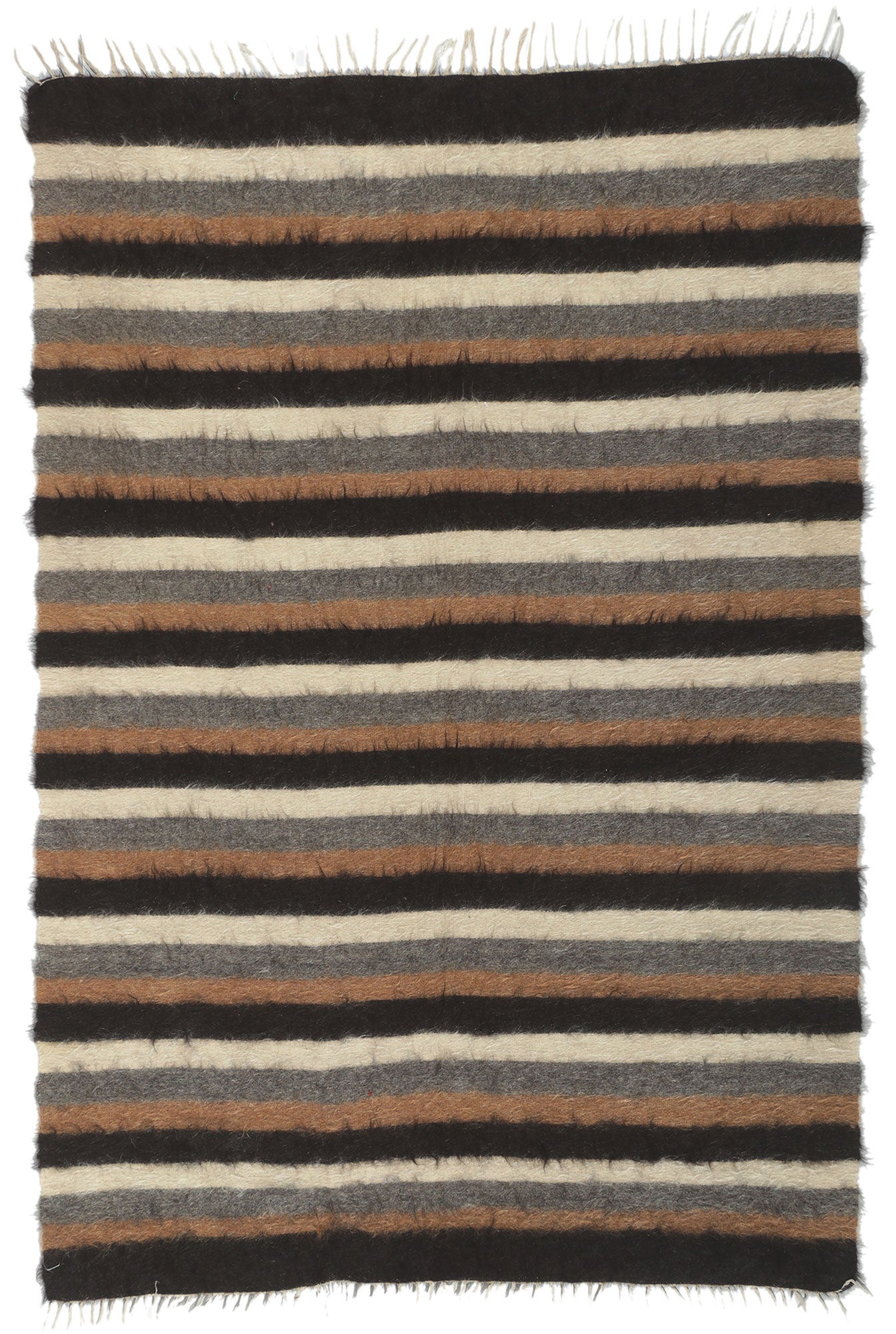 4 x 6 Turkish Angora Wool Kilim Rug 53835