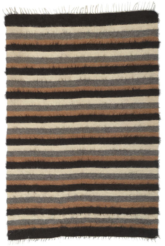 4 x 6 Turkish Angora Wool Kilim Rug 53835