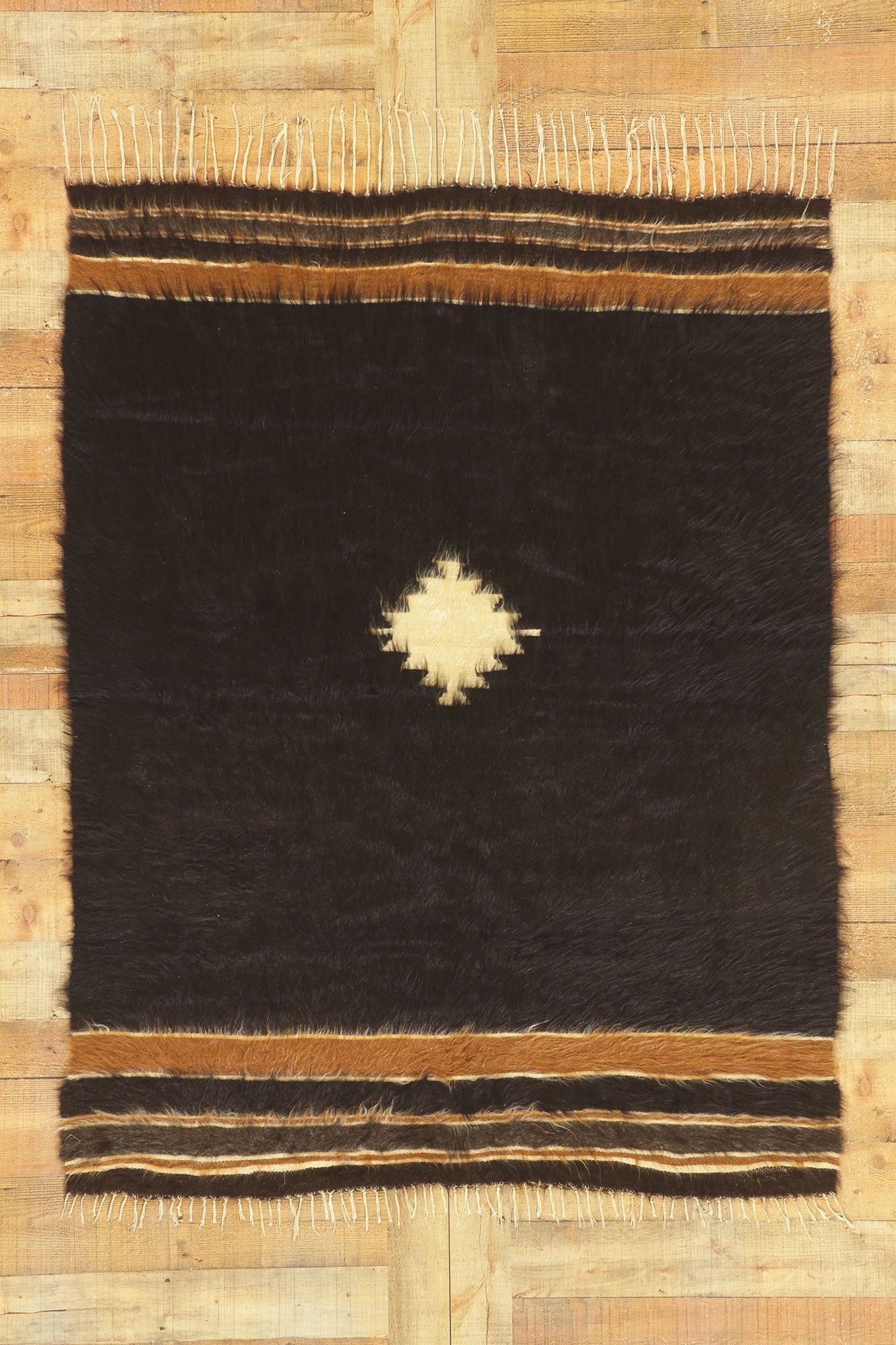 4 x 6 Turkish Angora Wool Kilim Rug 53836