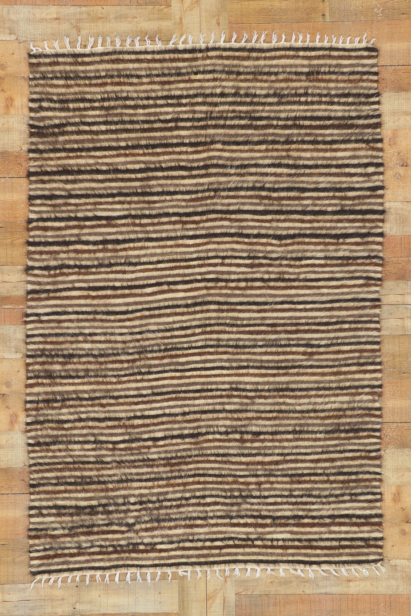 4 x 6 Turkish Angora Wool Kilim Rug 53841