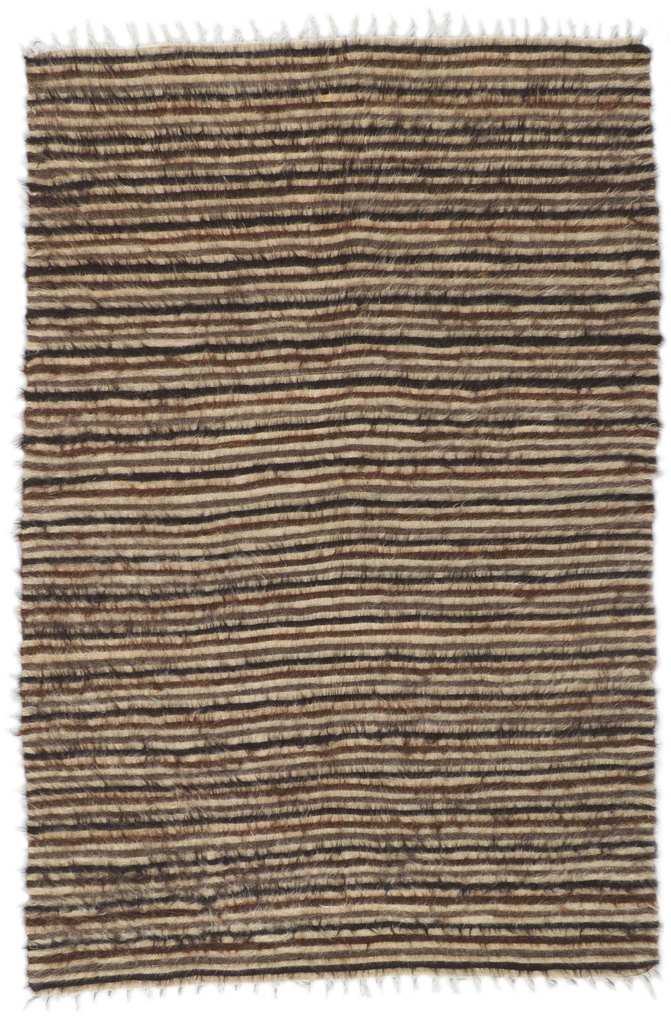 4 x 6 Turkish Angora Wool Kilim Rug 53841
