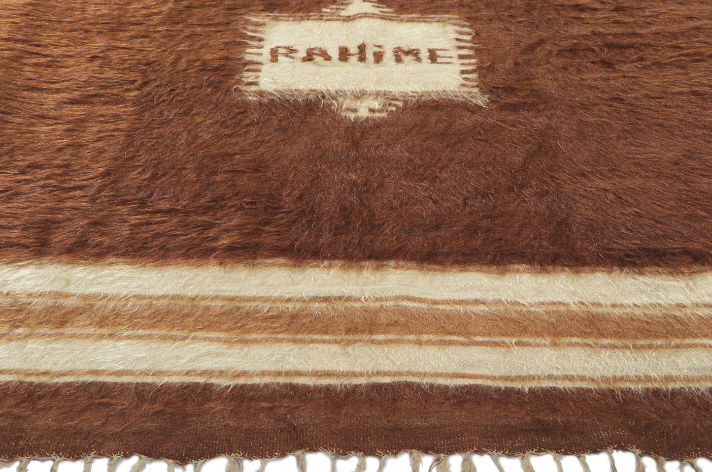 4 x 6 Turkish Angora Wool Kilim Rug 53842