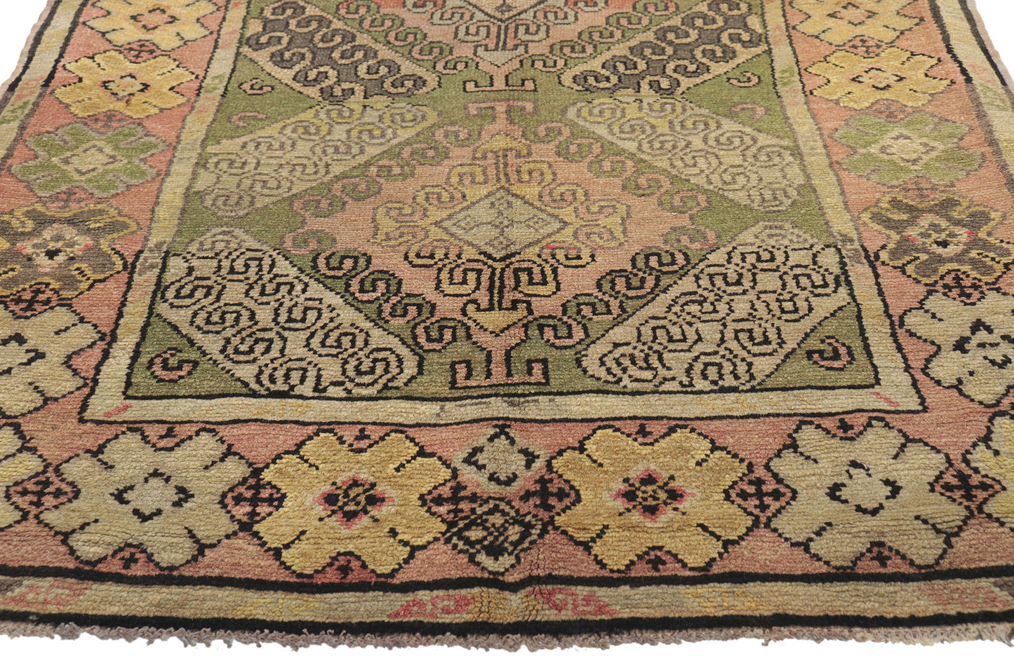 4 x 7 Antique Turkish Oushak Rug 73965
