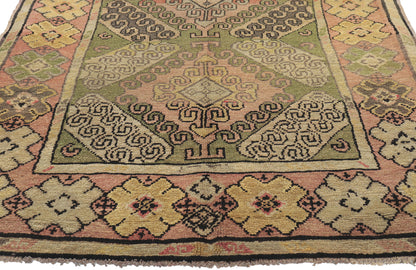 4 x 7 Antique Turkish Oushak Rug 73965