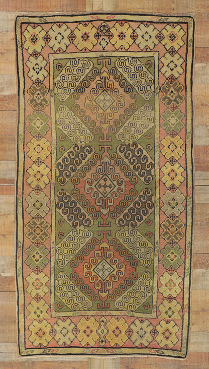 4 x 7 Antique Turkish Oushak Rug 73965