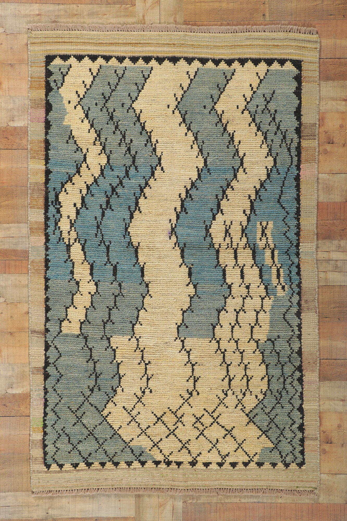 4 x 7 Modern Moroccan Textured Rug 80716