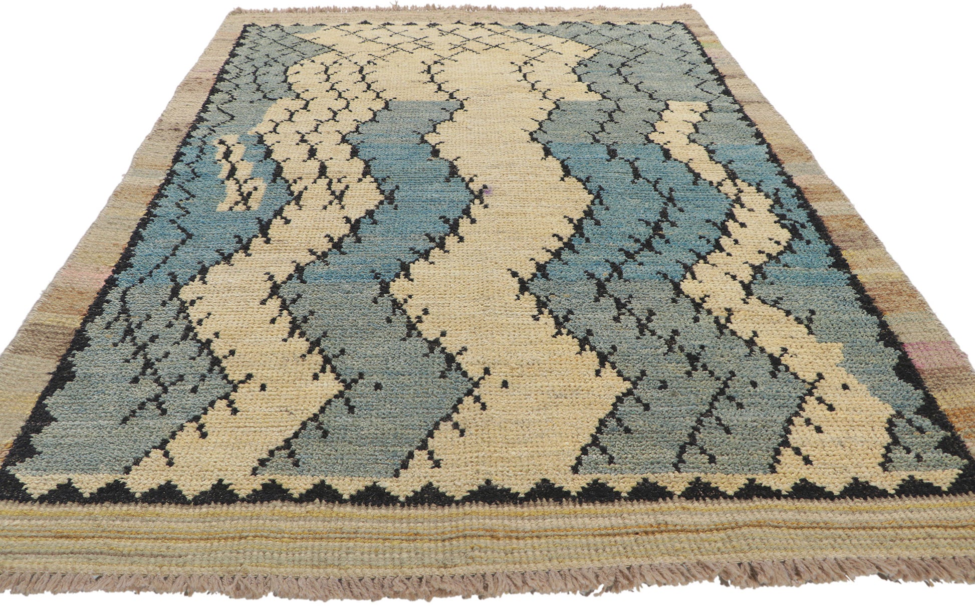 4 x 7 Modern Moroccan Textured Rug 80716