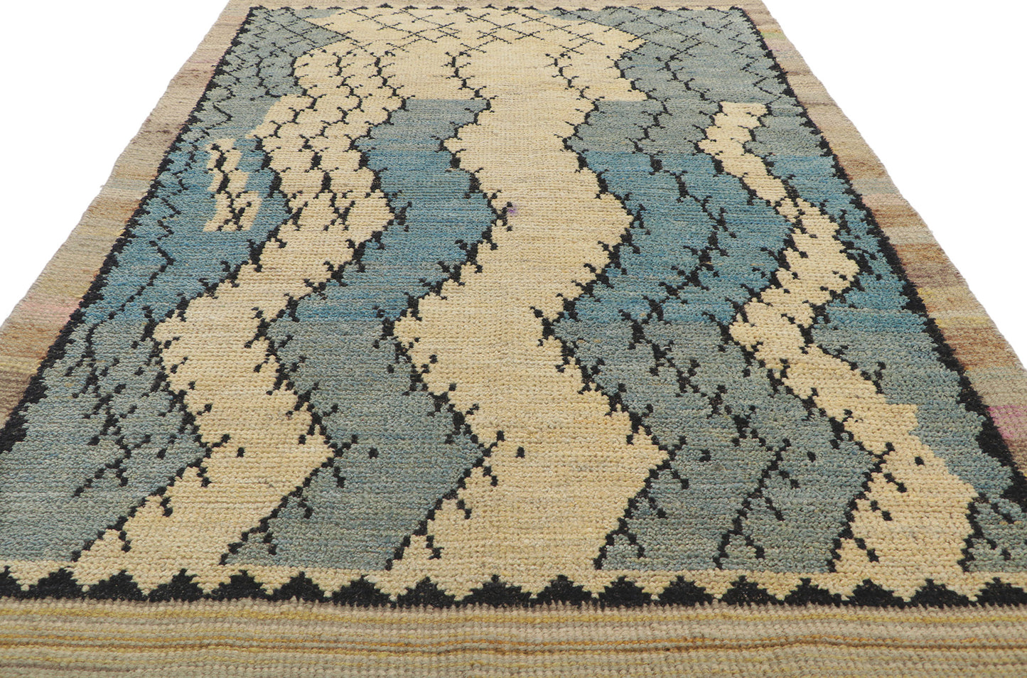 4 x 7 Modern Moroccan Textured Rug 80716