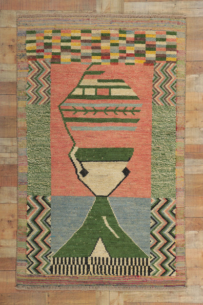 4 x 7 Contemporary Moroccan Textured Rug 80717
