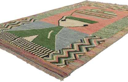4 x 7 Contemporary Moroccan Textured Rug 80717