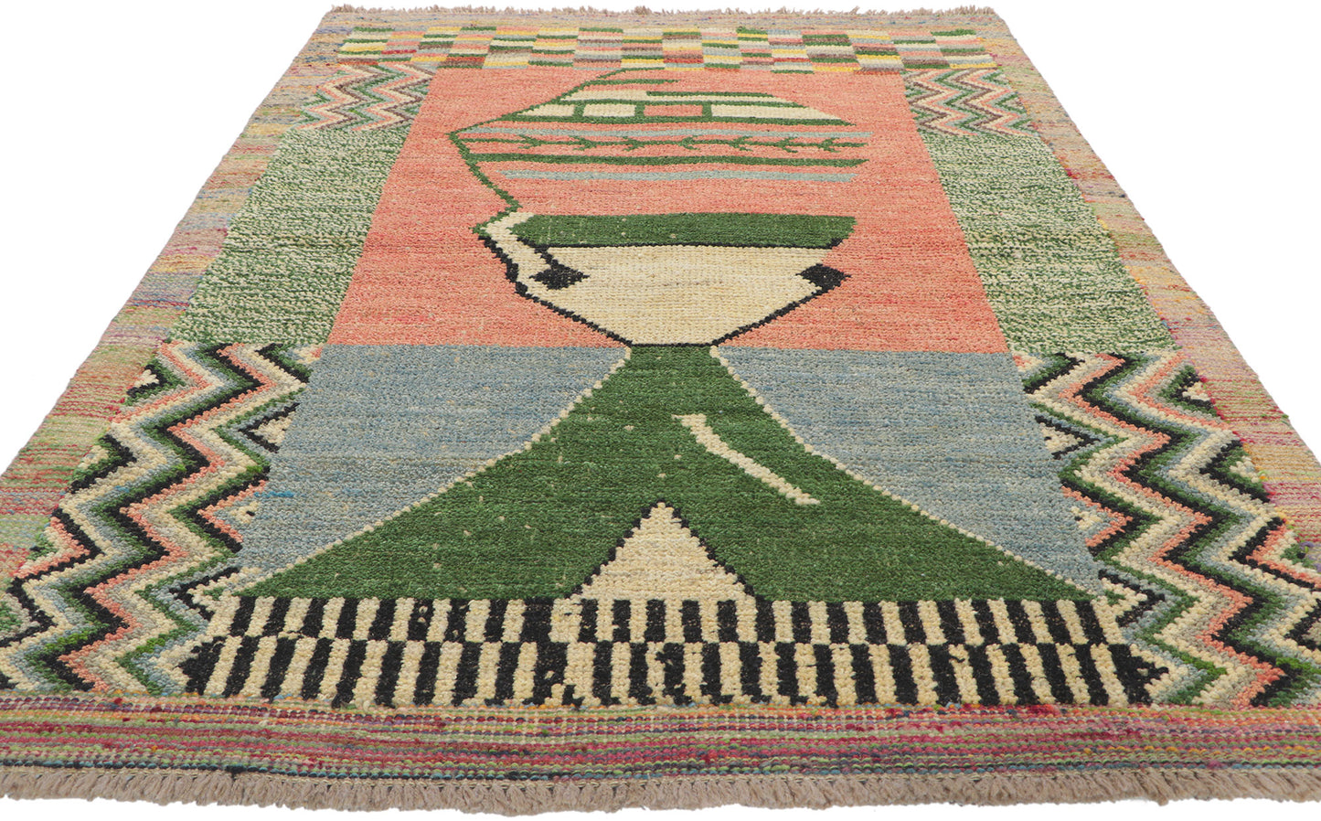 4 x 7 Contemporary Moroccan Textured Rug 80717