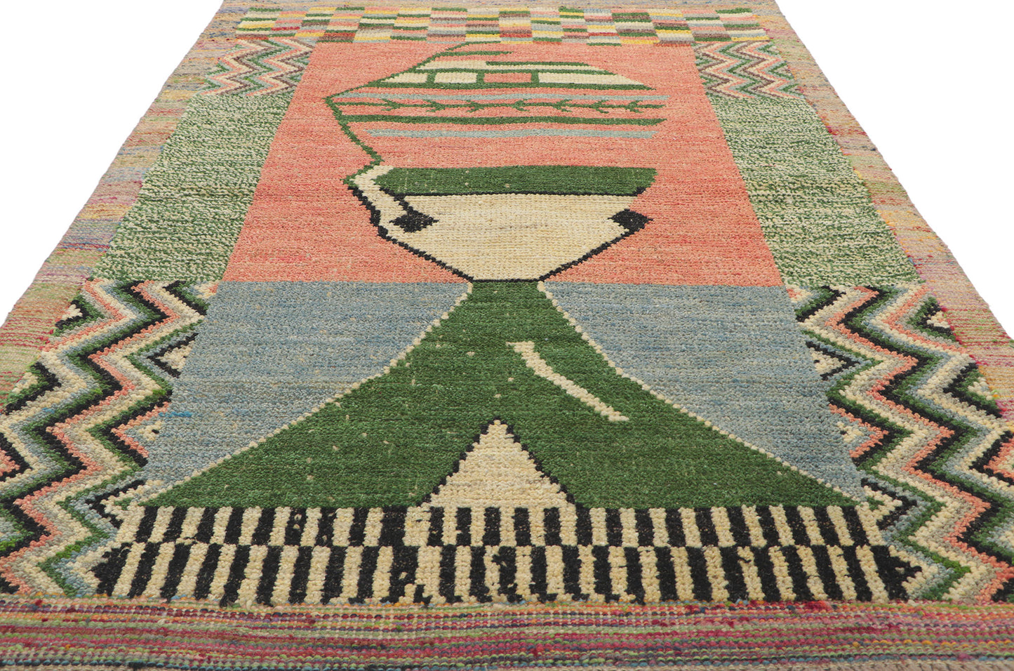 4 x 7 Contemporary Moroccan Textured Rug 80717
