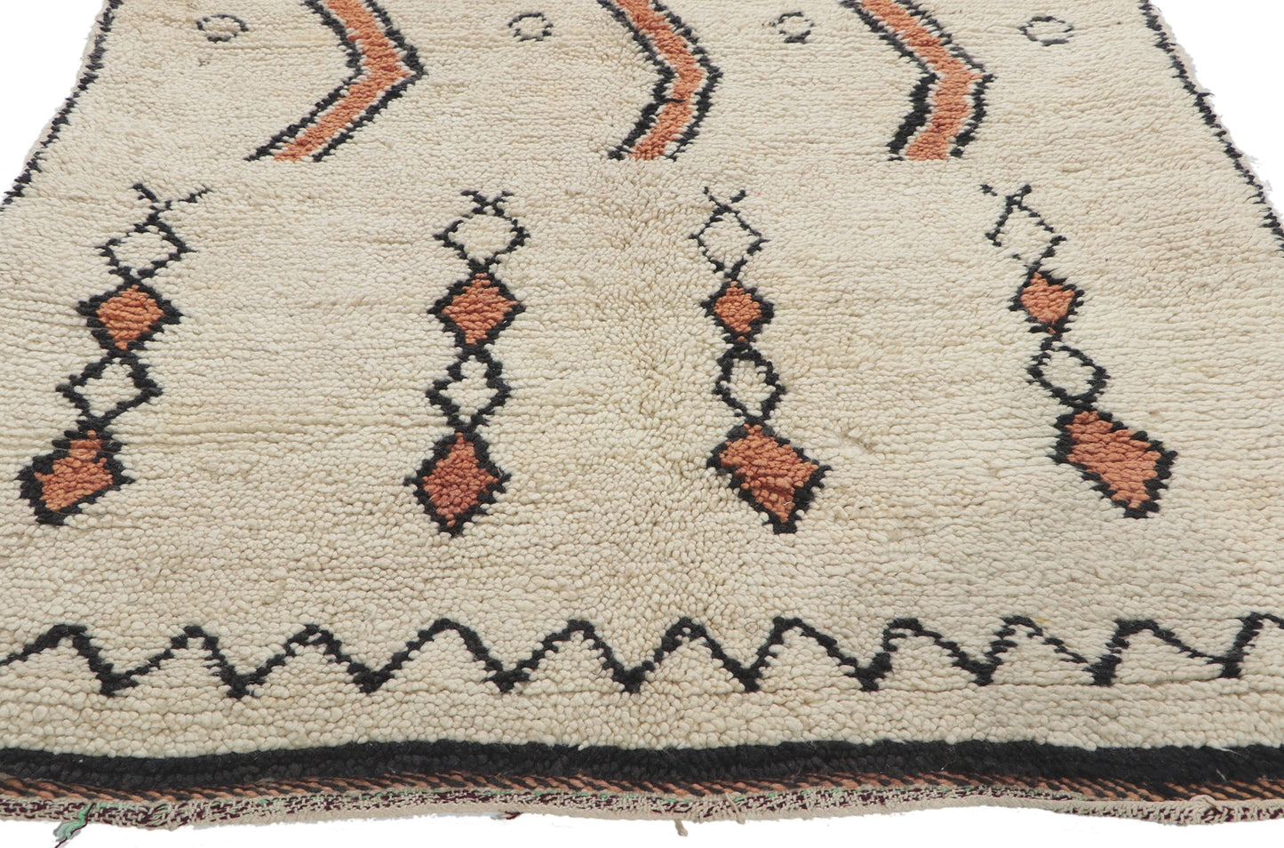4 x 7 Vintage Moroccan Beni Ourain Rug 78401