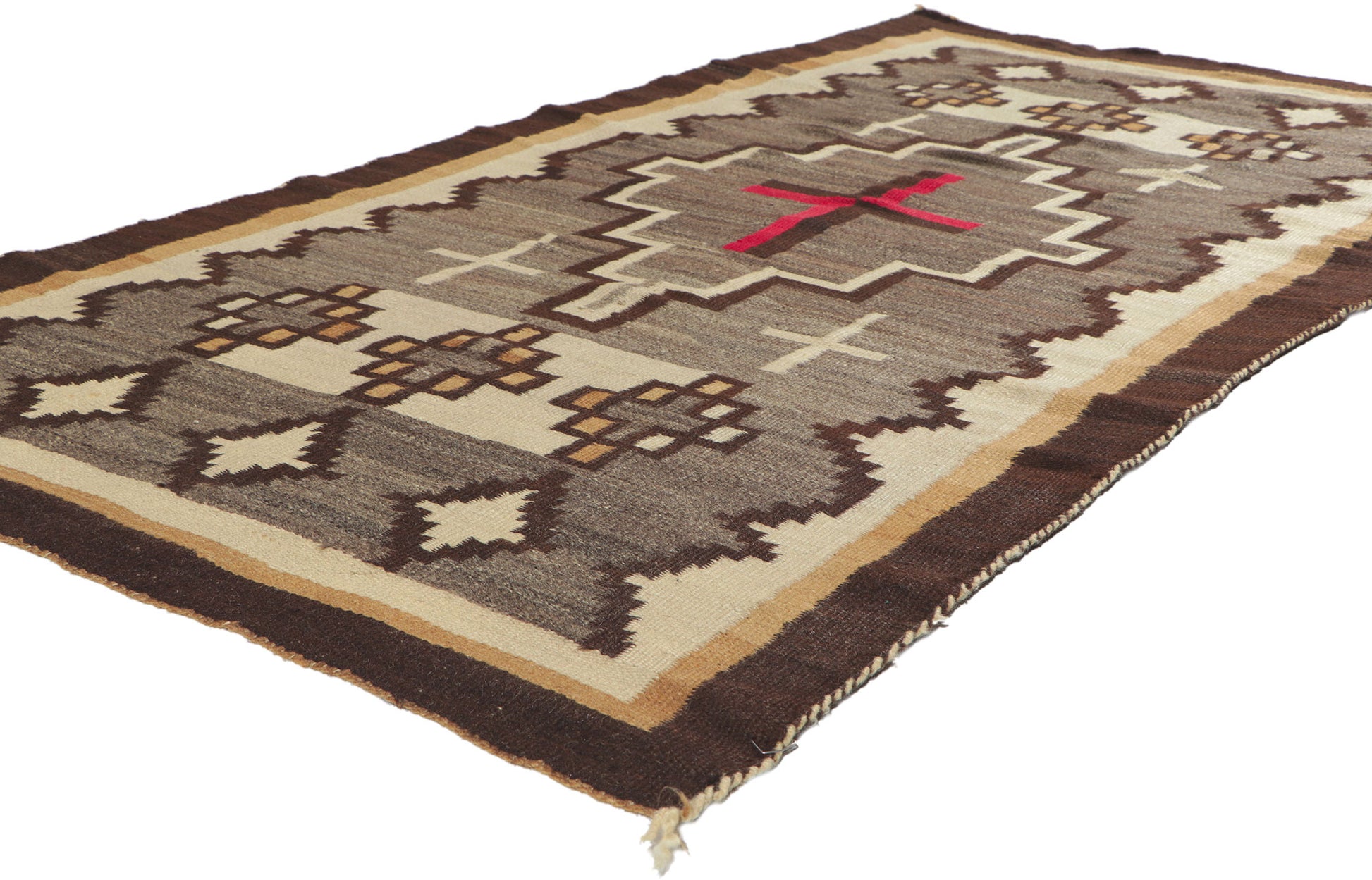 4 x 7 Vintage Ganado Navajo Rug 78351