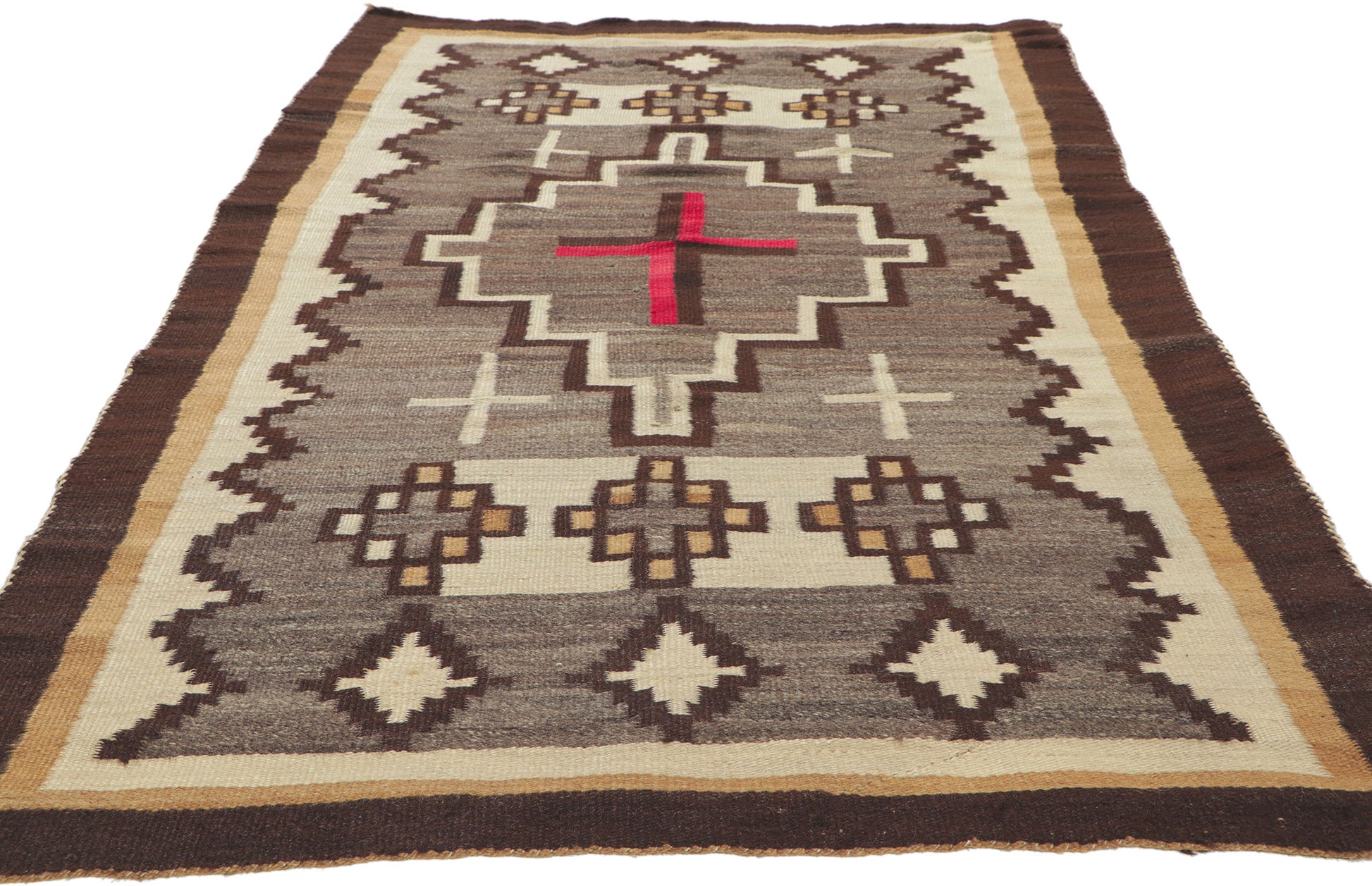 4 x 7 Vintage Ganado Navajo Rug 78351