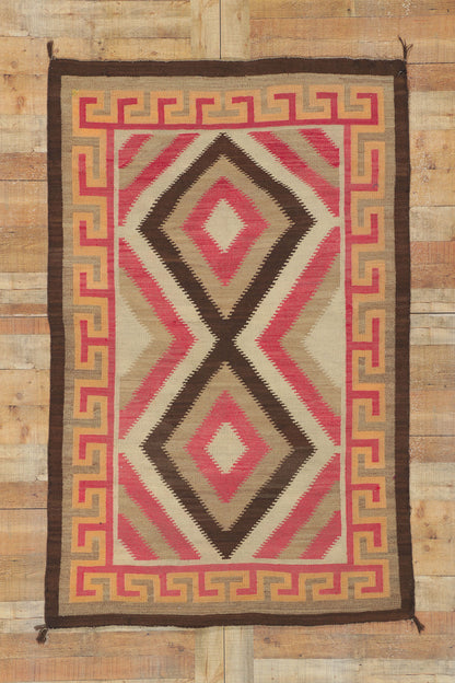 4 x 7 Vintage Eye Dazzler Navajo Rug 78430