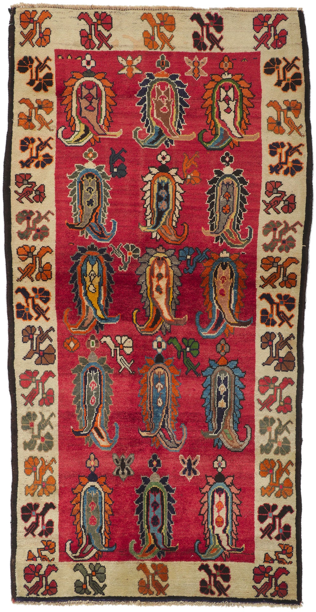 4 x 7 Vintage Persian Shiraz Rug 61161