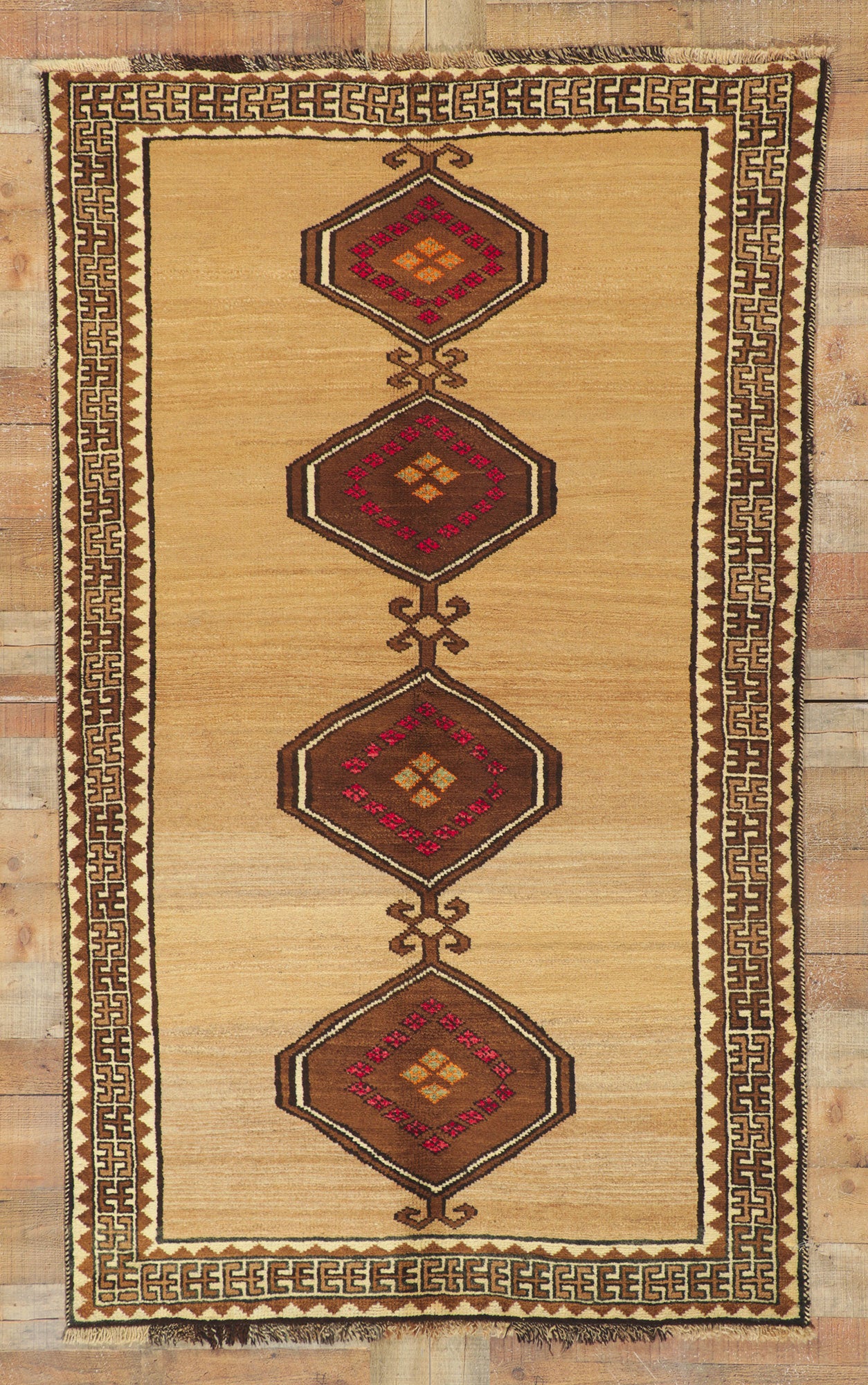 4 x 7 Vintage Persian Shiraz Rug 76546