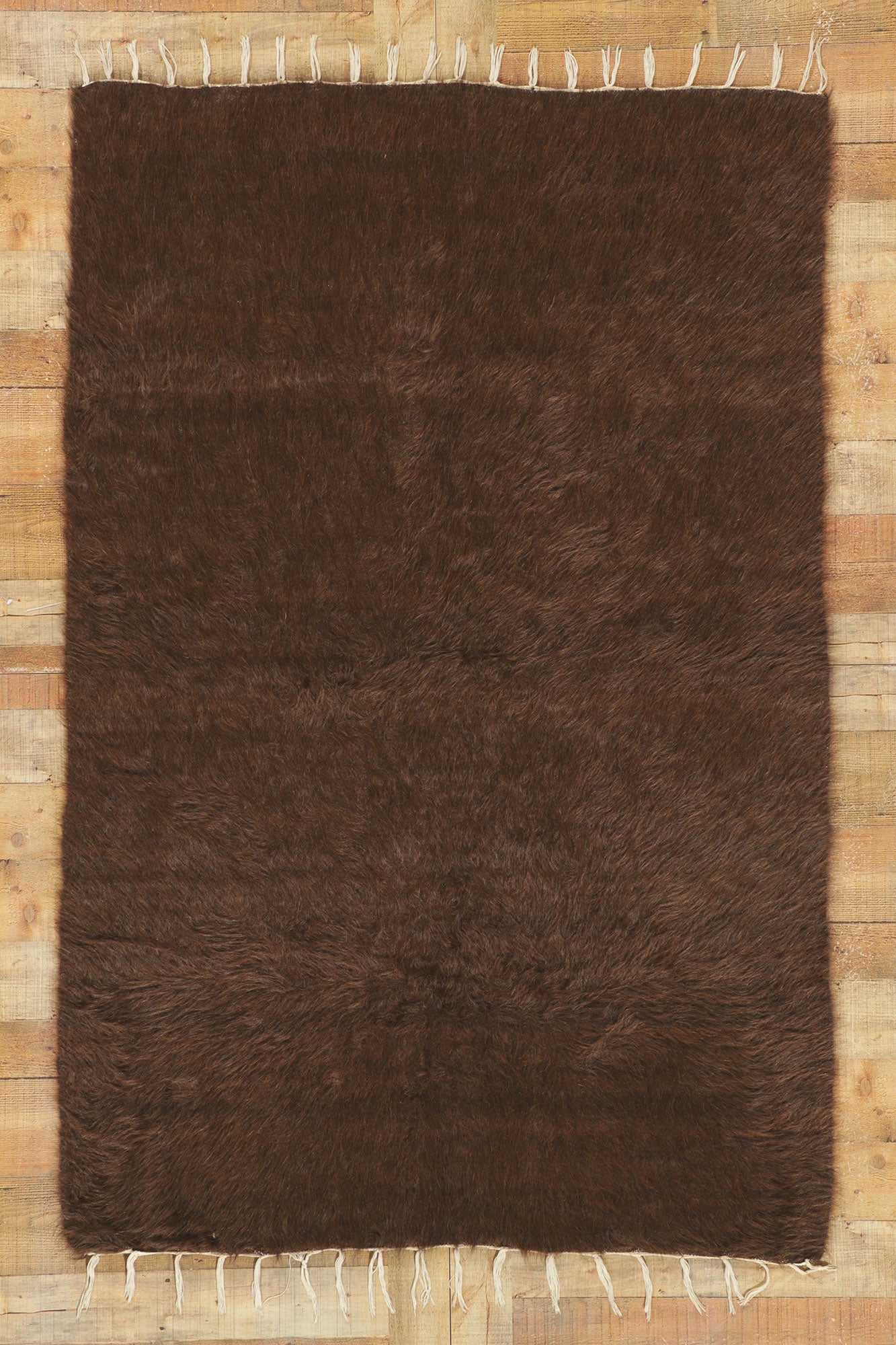 4 x 7 Turkish Angora Wool Kilim Rug 53839