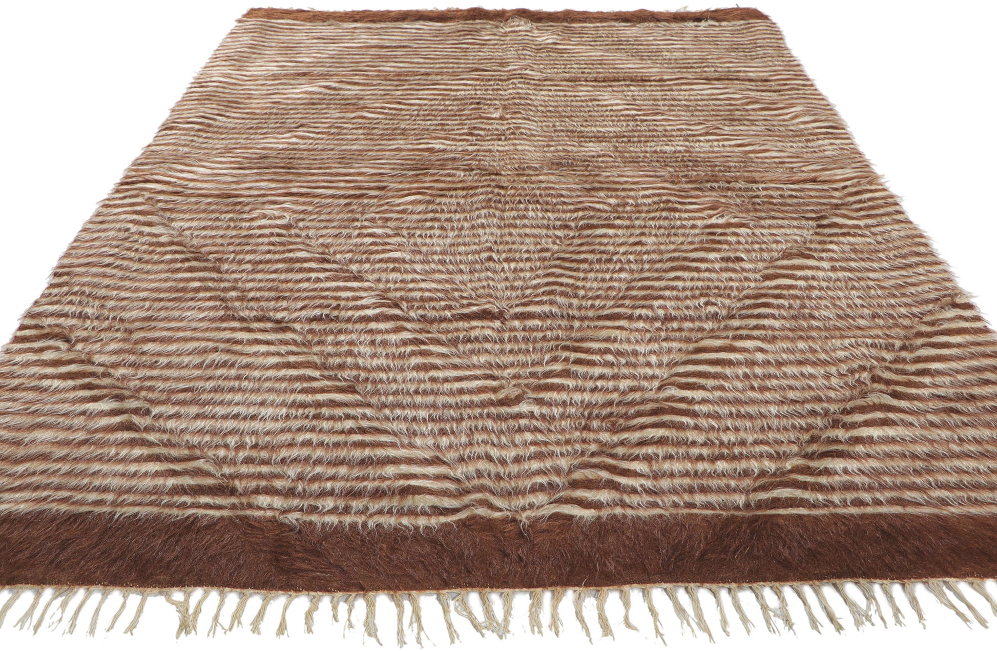 4 x 7 Turkish Angora Wool Kilim Rug 53845