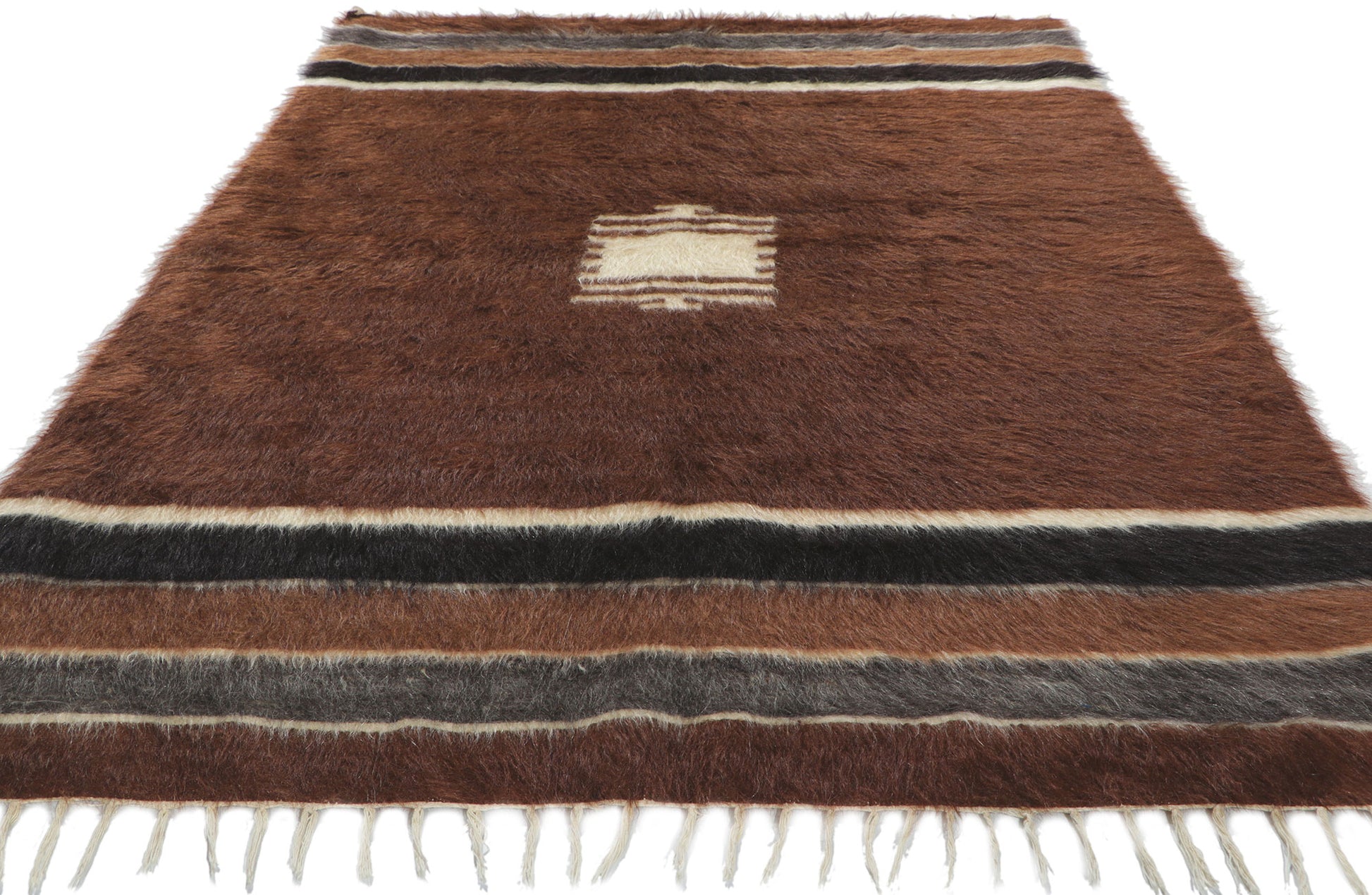 4 x 7 Turkish Angora Wool Kilim Rug 53858