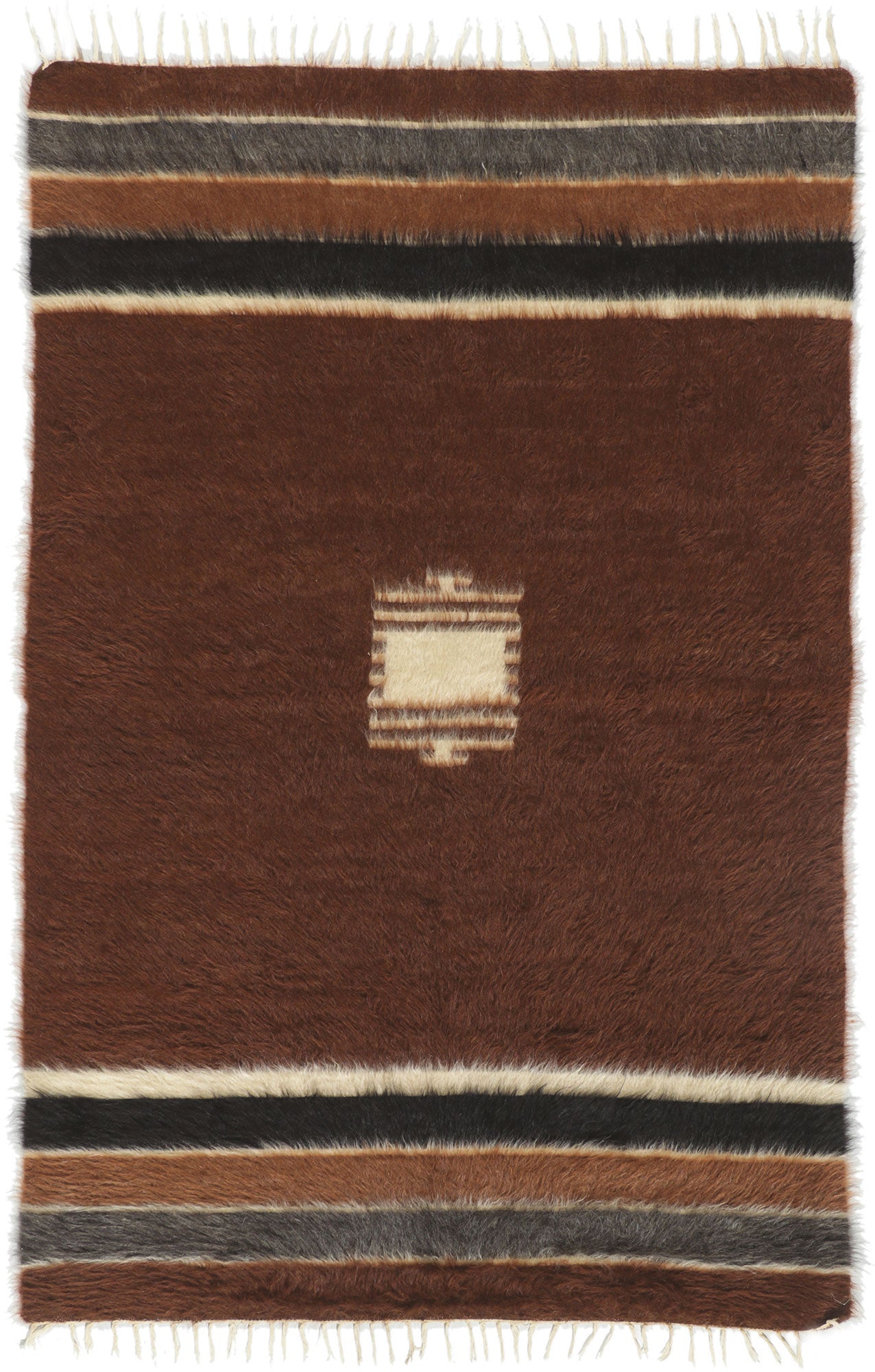4 x 7 Turkish Angora Wool Kilim Rug 53858