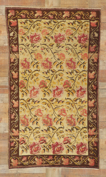 4 x 7 Vintage Turkish Oushak Rug 50093
