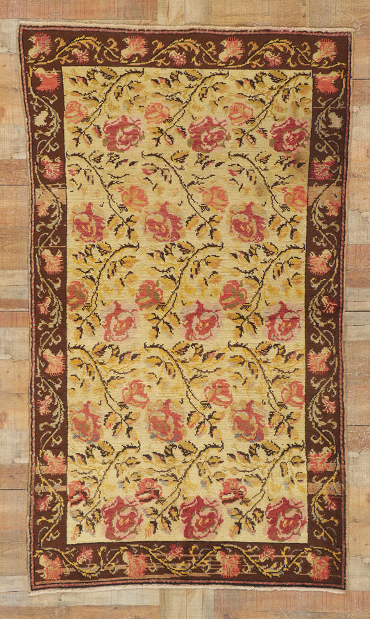 4 x 7 Vintage Turkish Oushak Rug 50093