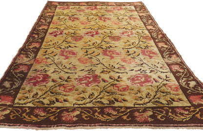 4 x 7 Vintage Turkish Oushak Rug 50093