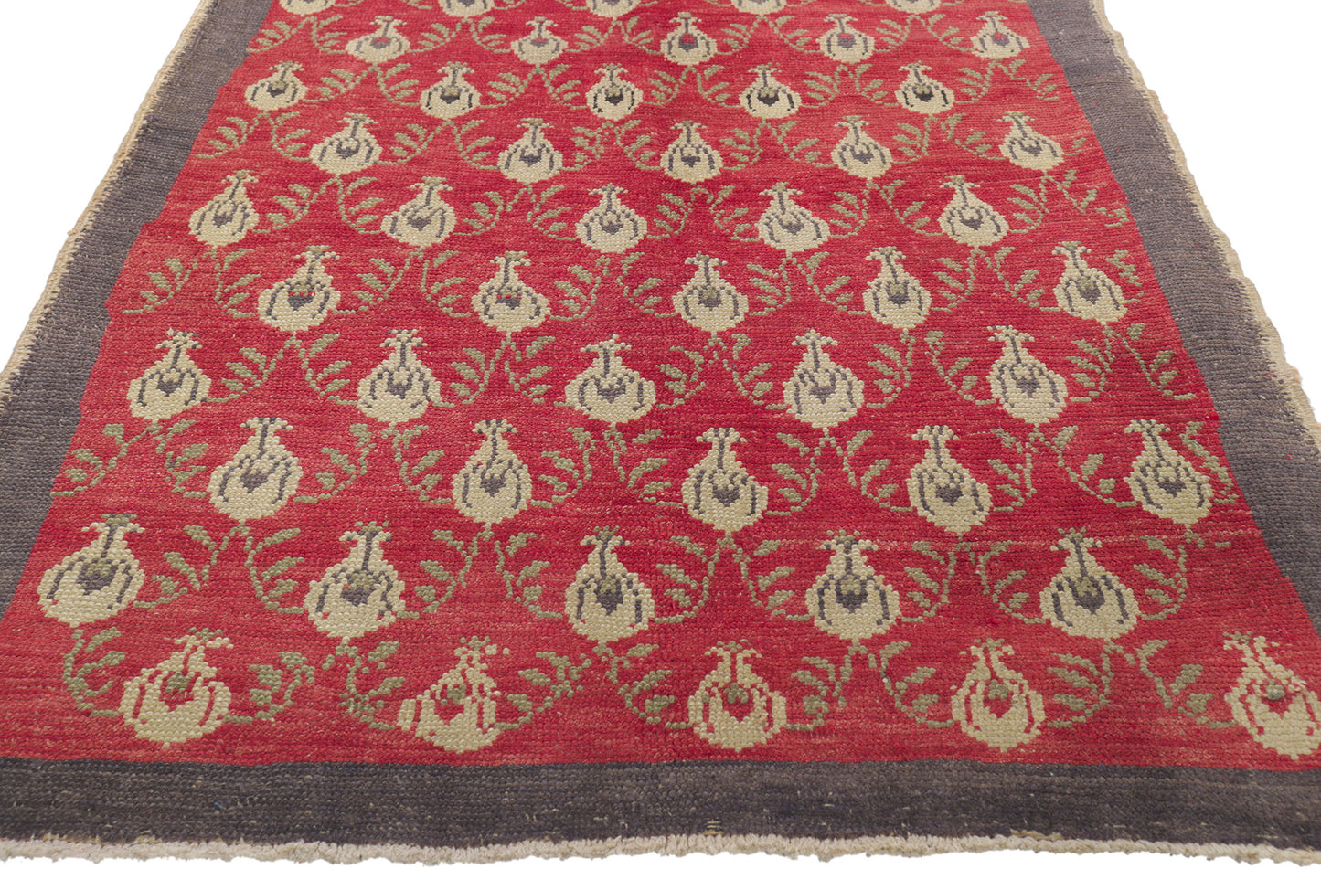 4 x 7 Vintage Turkish Oushak Rug 51309