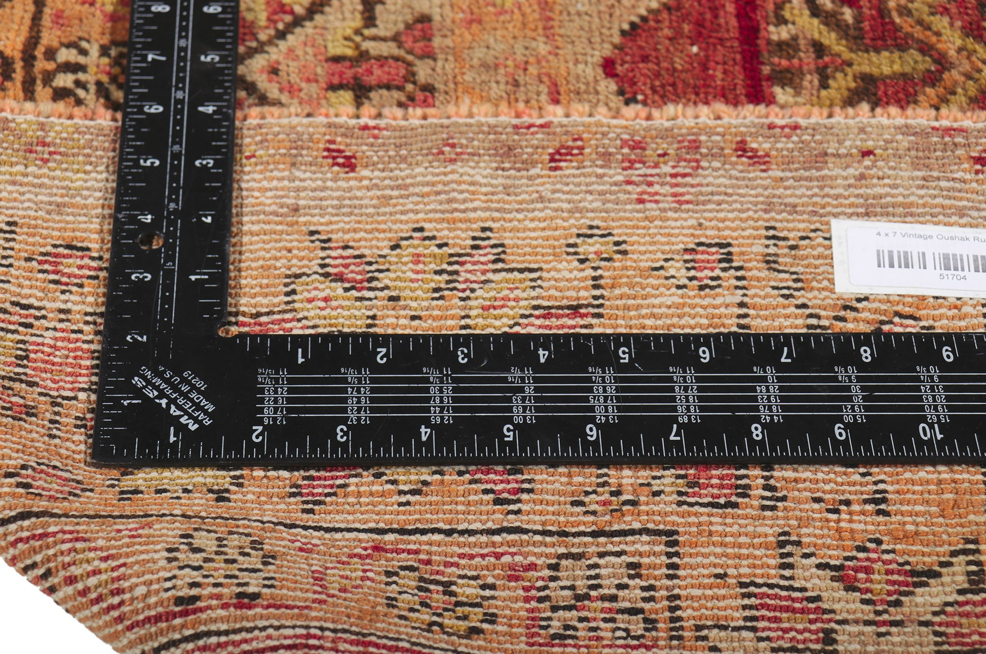 4 x 7 Vintage Turkish Oushak Rug 51704