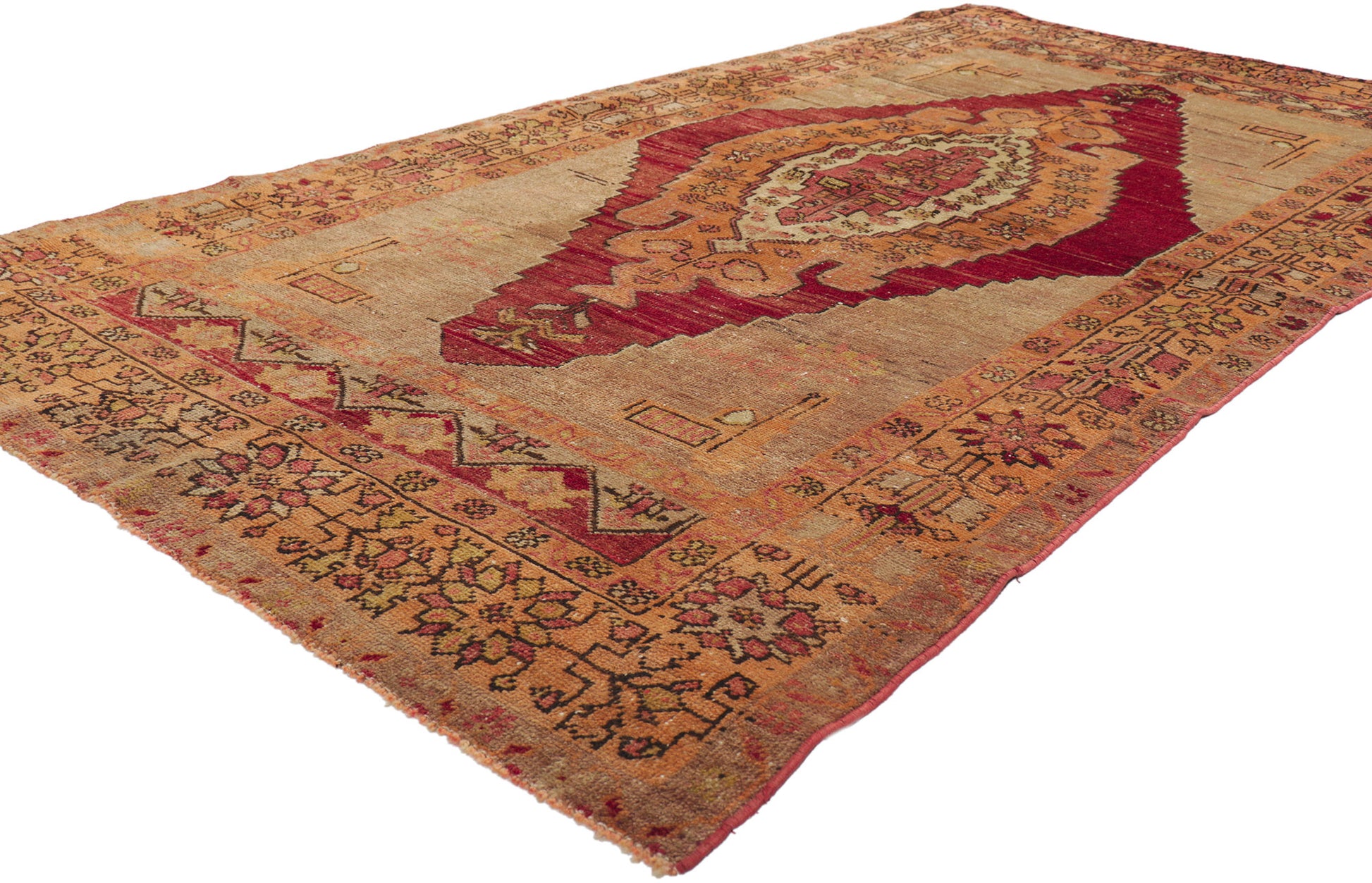 4 x 7 Vintage Turkish Oushak Rug 51704
