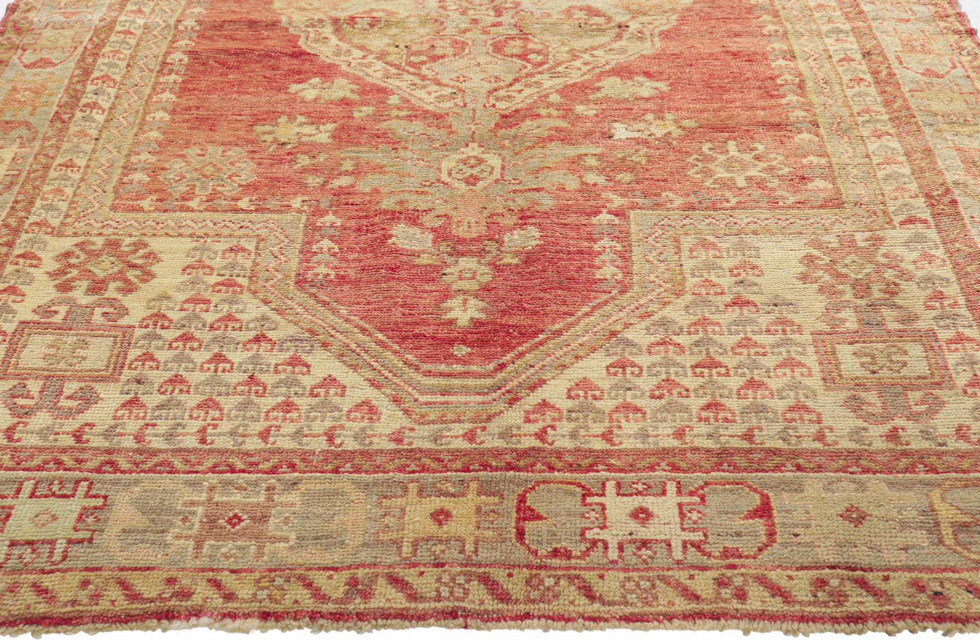 4 x 7 Vintage Turkish Oushak Rug 73890