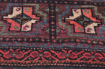 4 x 7 Vintage Persian Turkoman Rug 61222