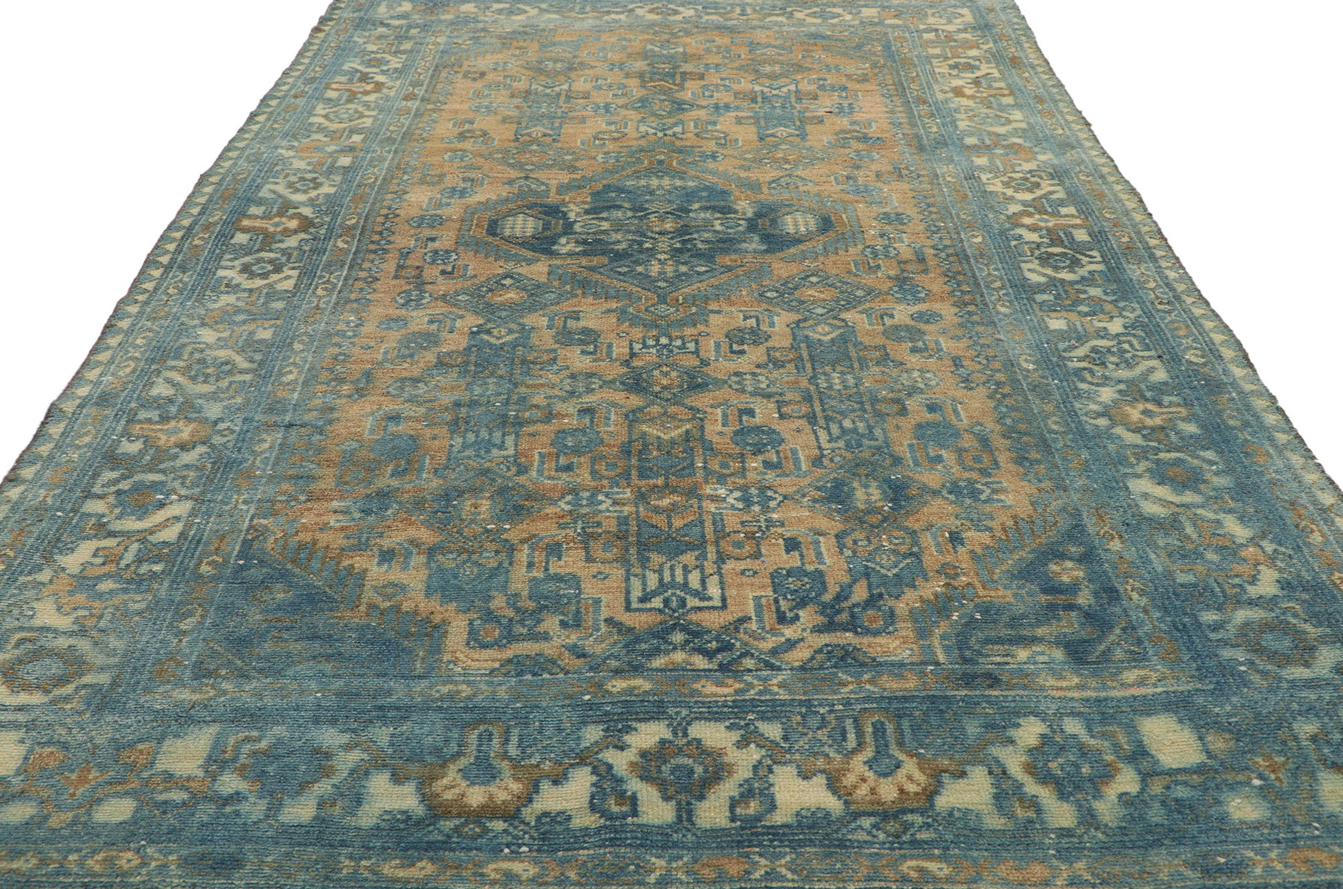 4 x 8 Vintage Persian Hamadan Rug 61084