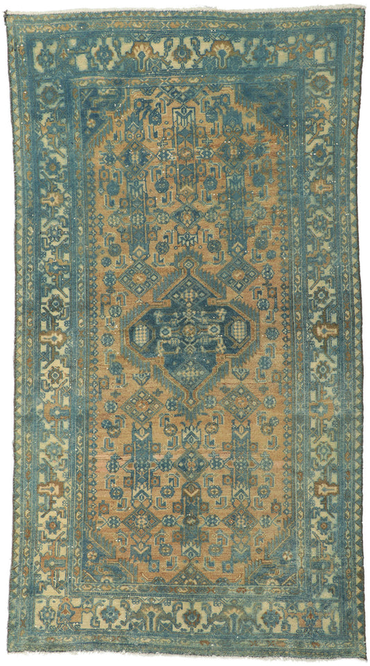 4 x 8 Vintage Persian Hamadan Rug 61084