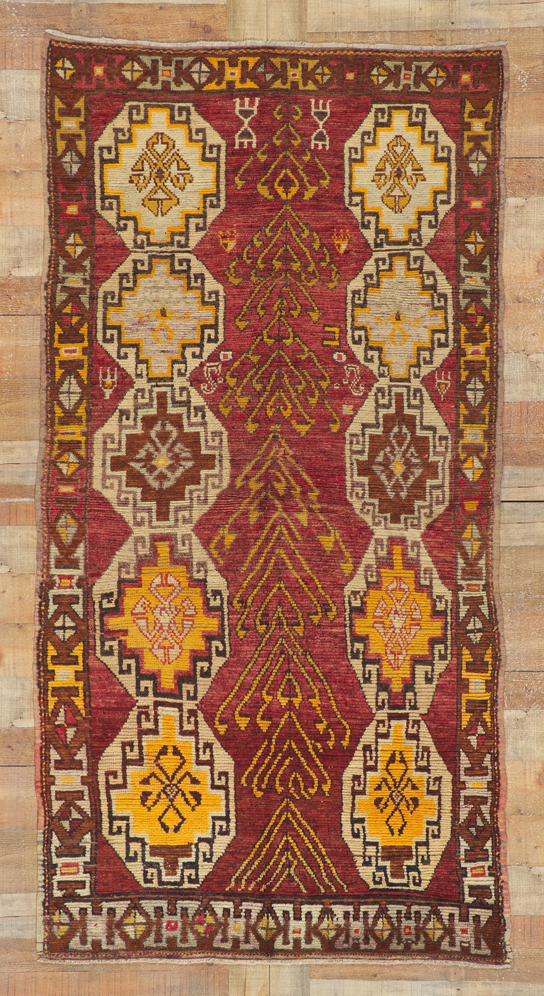 4 x 8 Vintage Turkish Oushak Rug 50087