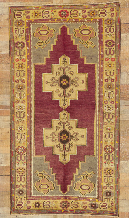 4 x 8 Vintage Turkish Oushak Rug 50109