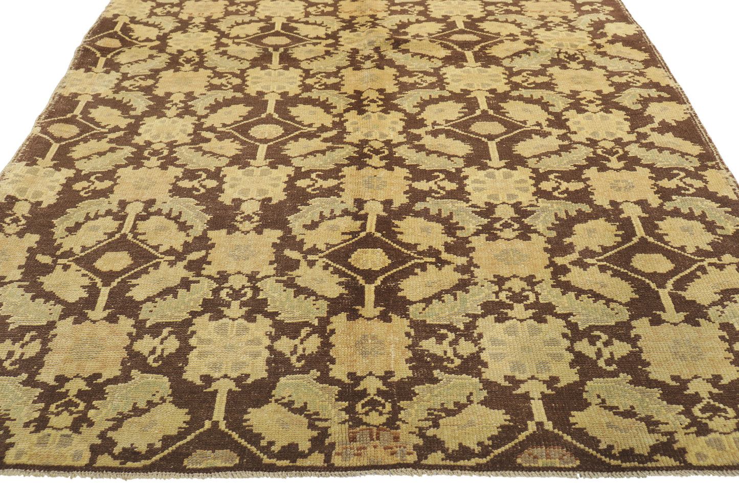 4 x 8 Vintage Turkish Oushak Rug 51033