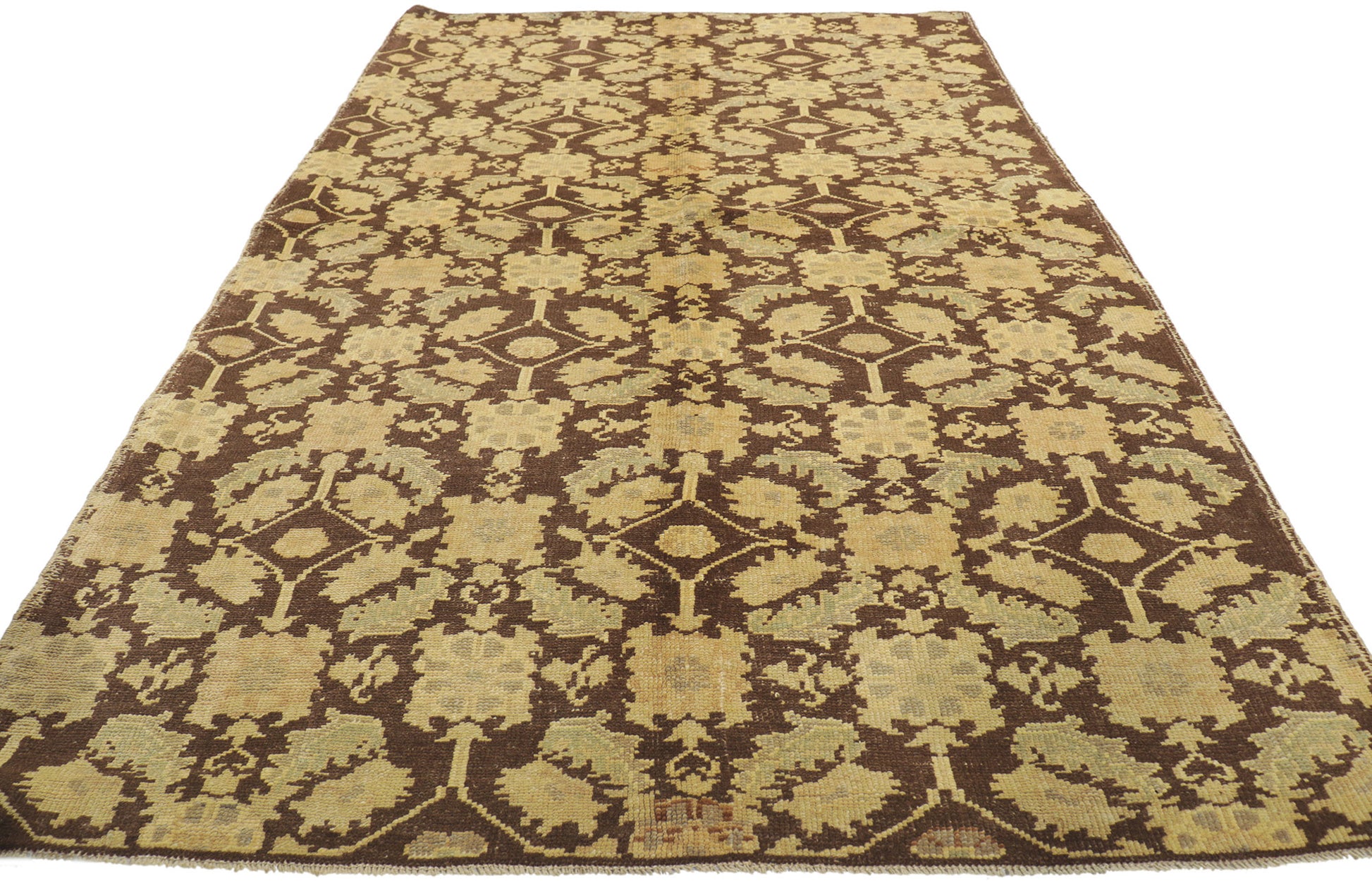 4 x 8 Vintage Turkish Oushak Rug 51033