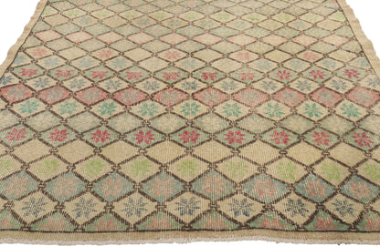4 x 8 Vintage Turkish Sivas Rug 51003