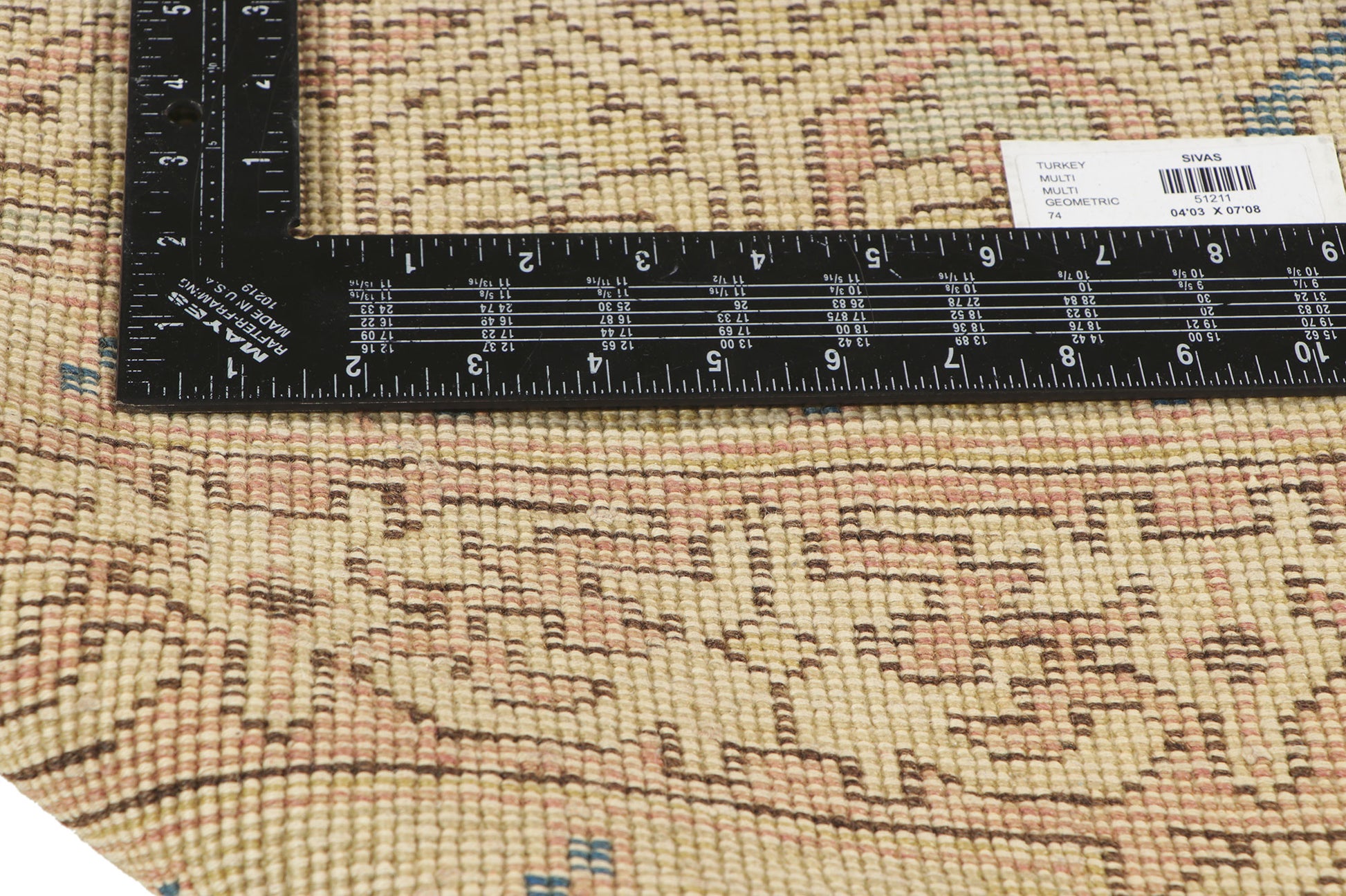 4 x 8 Vintage Turkish Sivas Rug 51211
