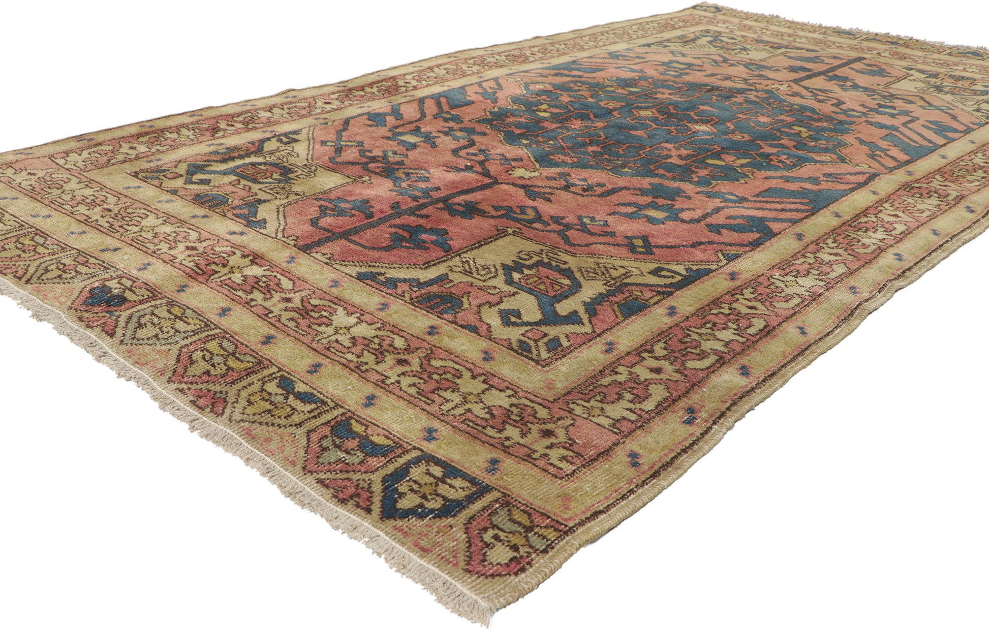 4 x 8 Vintage Turkish Sivas Rug 51229