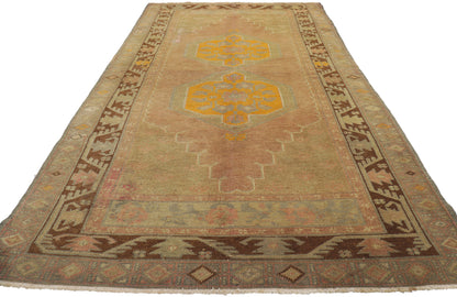 4 x 9 Vintage Turkish Oushak Rug 50398