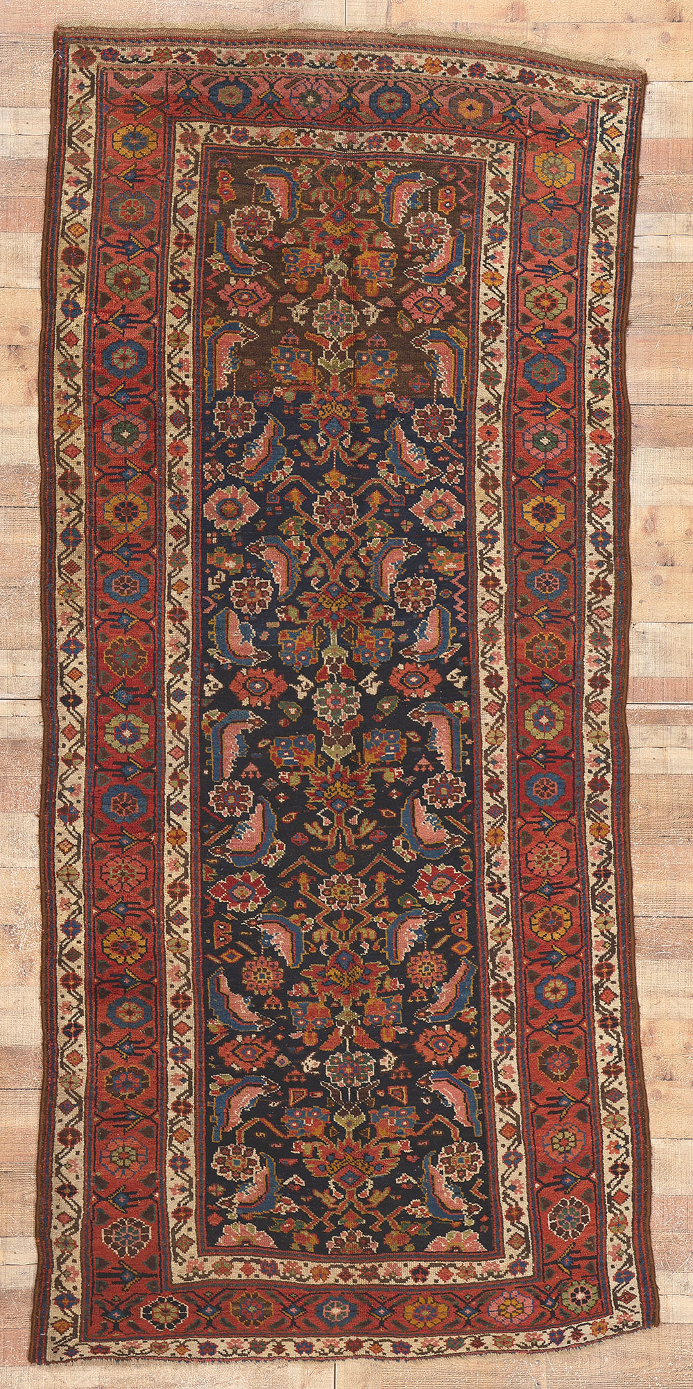 4 x 10 Antique Persian Kurdish Rug 73304
