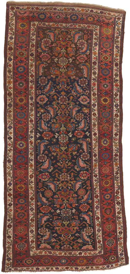 4 x 10 Antique Persian Kurdish Rug 73304